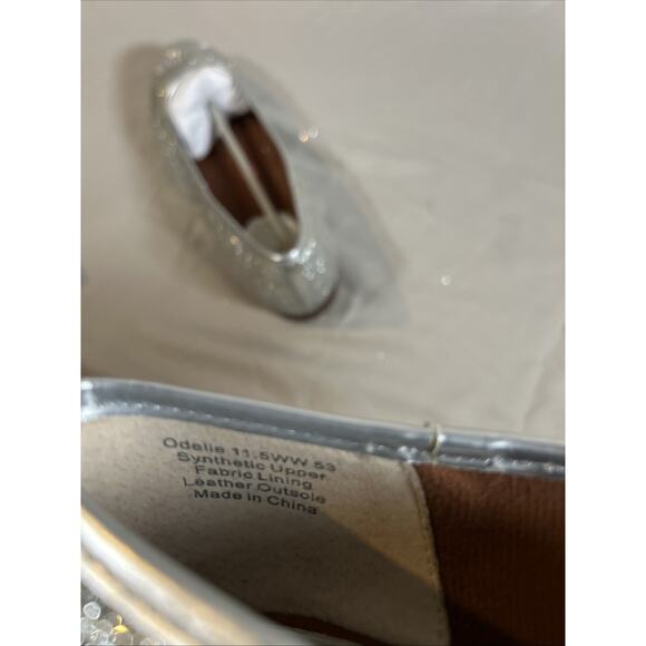 Ros Hommerson Odelle Silver Glitter Ballet Flats Flexble Womans Size 11.5 W/Box - Picture 10 of 16